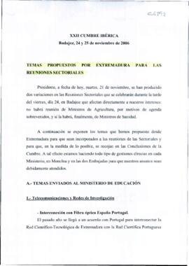 Notas informativas para RODRÍGUEZ IBARRA, Juan Carlos, con motivo de su intervención al acto de l...