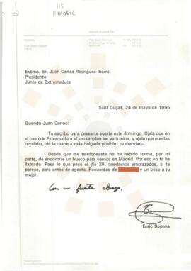 19950524_Sant Cugat-Mérida_Correspondencia del Director Territorial de RTVE en Cataluña.