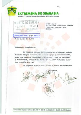 19950605_Cabeza del Buey-Mérida_Correspondencia de la Extremeña de GImnasia.