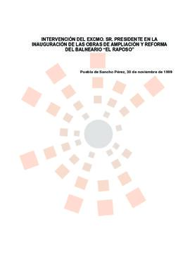 19991130_Puebla de Sancho Pérez_Intervención del Presidente en el balneario "El Raposo".