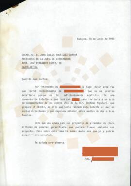 19930601_Badajoz-Mérida_Correspondencia referida a la Fundación Salvador Allende.