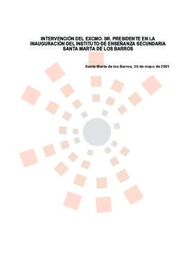 20010530_Santa Marta de los Barros_Intervención del Presidente en el I.E.S. "Sierra Calera&q...