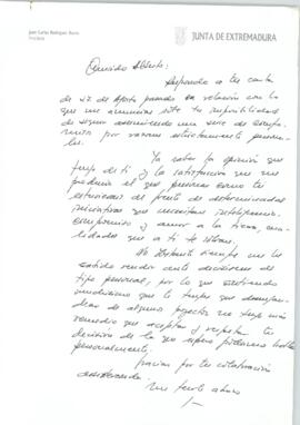 19921021_Mérida-Madrid_Correspondencia a D. Alberto Oliart Saussol