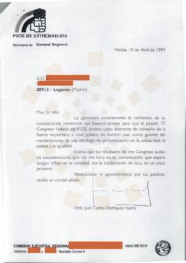 19940419_Mérida-Leganés_Correspondencia a un ciudadano.