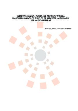 19951125_Miravete_Intervención del Presidente en la inauguración de una autovía y túnel.