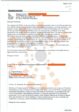 20060414_Correspondencia de Doña Milagrosa Carrero