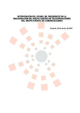 20010125_Cáceres_Intervención del Presidente en el centro de teleoperaciones del grupo ATENTO.