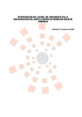 20010621_Mirabel_Intervención del Presidente en el Centro de Residuos Sólidos Urbanos.