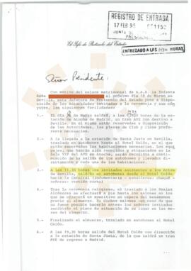 19950215_Madrid_Correspondencia del Jefe de Protocolo del Estado.