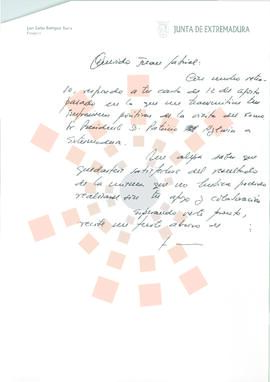 1992_Correspondencia del Presidente a Juan Gabriel