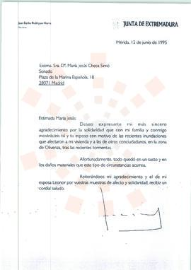 19950612_Mérida-Madrid_Correspondencia a una miembro del Senado de España.