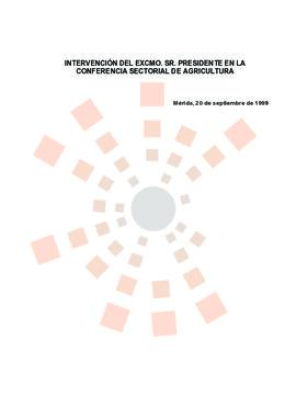 19990920_Mérida_Intervención del Presidente en la Conferencia Sectorial de Agricultura.