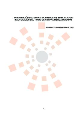 19950930_Miajadas_Intervención del Presidente en la inauguración de un tramo de autovía.