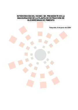 20000606_Talayuela_Intervención del Presidente en la planta de extracción de oleorresinas del pim...