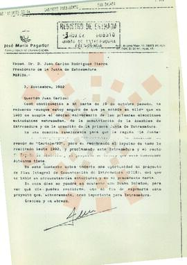 19921103_Mérida_Correspondencia de José María Pagador