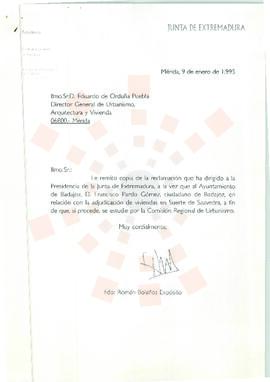 19950109_Mérida_Correspondencia del Jefe de la Secretaría de la Presidencia de la Junta de Extrem...