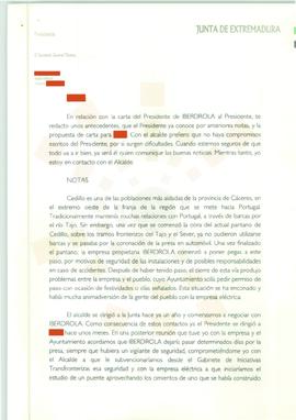 Correspondencia interna de la Junta de Extremadura.