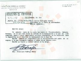 19920310_Mérida_Correspondencia de Francisco Pedraja Muñoz