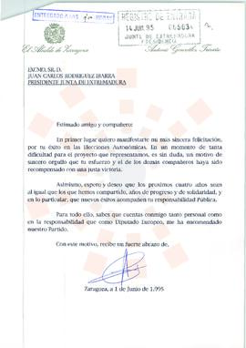 19950601_Zaragoza-Mérida_Correspondencia del Alcalde de Zaragoza.