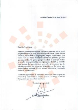 19950602_Correspondencia de un candidato a las Elecciones del Rectorado de la Universidad de Extr...