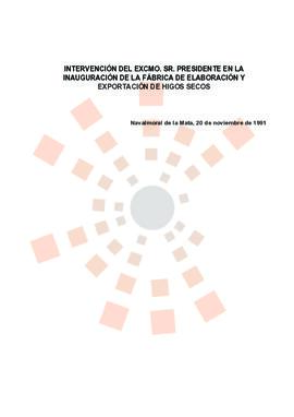 19911120_Navalmoral de la Mata_Intervención del Presidente en la inauguración de una fábrica de e...