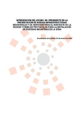 20070129_Navalmoral de la Mata_Intervención del Presidente en la presentación de infraestructuras...