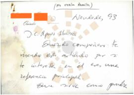 1993_Oviedo_Correspondencia al Presidente Rodríguez Ibarra.