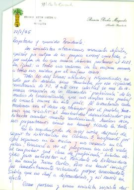 19950222_Olivenza-Mérida_Correspondencia del Alcalde-Presidente de Olivenza.