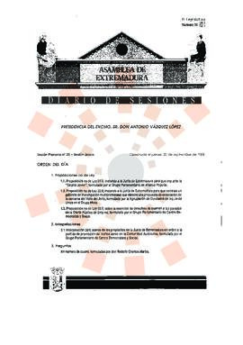 19880922_Diario de Sesiones de la Asamblea de Extremadura. II Legislatura