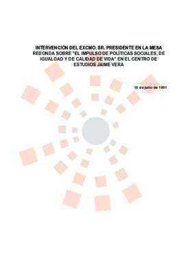 19910718_Madrid_Intervención del Presidente en el Centro de Estudios Jaime Vera.