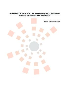 20020709_Mérida_Intervenciones en el encuentro de presidentes autonómicos referente a la autovía ...