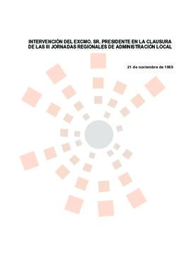19851121_Badajoz_Intervención del Presidente en las III Jornadas Regionales de Administración Local.