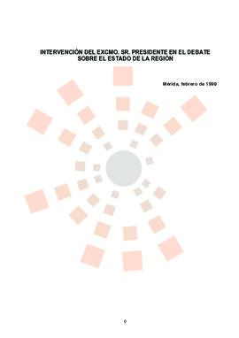 19900216_Mérida_Intervenciones del Presidente en el Debate sobre el Estado de la Región.