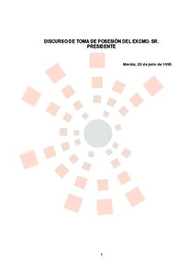 19950620_Mérida_Intervención del Presidente con motivo de la Toma de Posesión de su IV Legislatura.