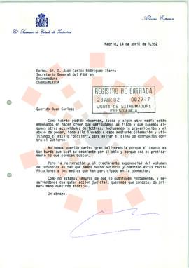 19920414_Madrid-Mérida_Correspondencia de Álvaro Espina Moreno