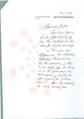 19940530_Badajoz_Correspondencia al Jefe del Gabinete de Prensa de la Diputación de Badajoz.