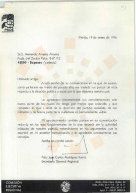 19960119_Mérida_Correspondencia de D. Armando Álvarez Álvarez