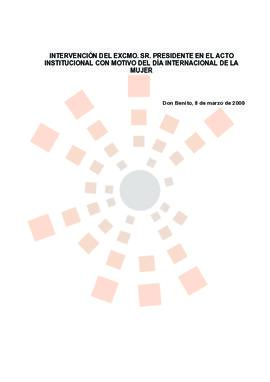 20000308_Don Benito_Intervención del Presidente en el Día Internacional de la Mujer.