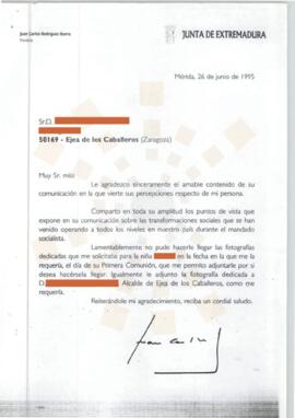 19950626_Mérida-Ejea de los Caballeros_Correspondencia de un ciudadano.