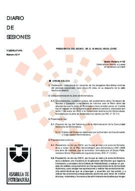 20020222_Mérida_Diario de Sesiones V Legislatura