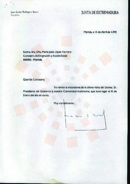 19930415_Mérida_Correspondencia a Doña María Jesús López Herrero