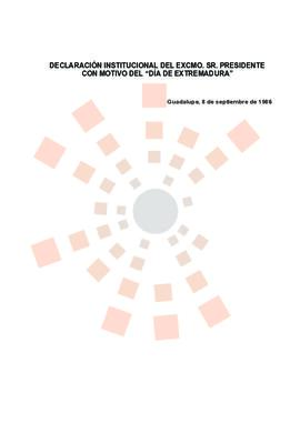 19860908_Guadalupe_Intervención del Presidente en el Día de Extremadura.