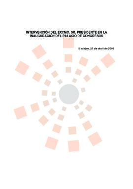 20060427_Badajoz_intervención del Presidente en el Palacio de Congresos.