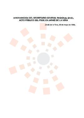 19990530_Jaraíz de la Vera_Intervención del Presidente en el Acto Público del PSOE.