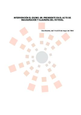 19840514_Don Benito_Intervenciones del Presidente en la VII Edición de la Feria de Muestras de Ex...