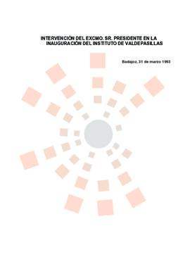 19930331_Badajoz_Intervención del Presidente en la inauguración de un instituto.
