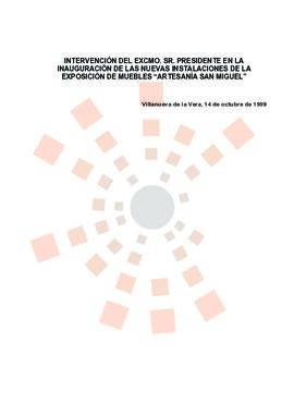 19991014_Villanueva de la Vera_Intervención del Presidente en la exposición de muebles "Arte...