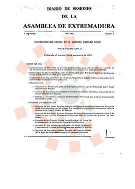 19831115_Diario de Sesiones de la Asamblea de Extremadura I Legislatura