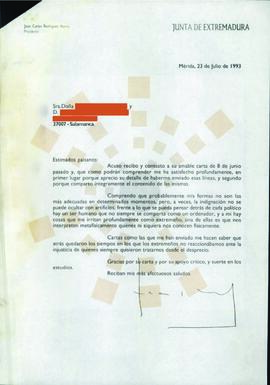 19930723_Mérida-Salamanca_Correspondencia a dos ciudadanos.