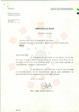 19920403_Mérida_Correspondencia a María Soledad Pérez Domínguez